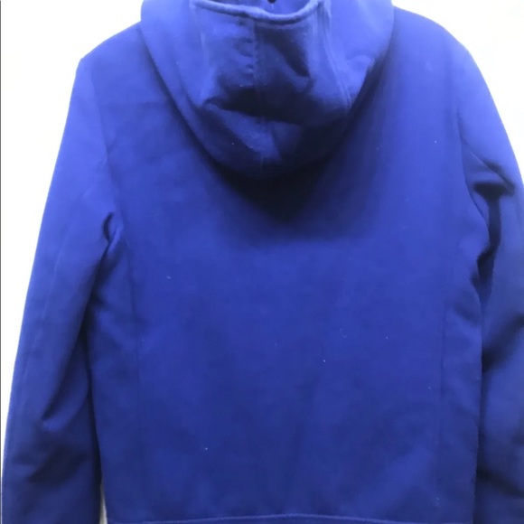 Le Chateau Men’s Wool Blend Peacoat Tailored Fit Blue Small Detachable Hood - Picture 6 of 12